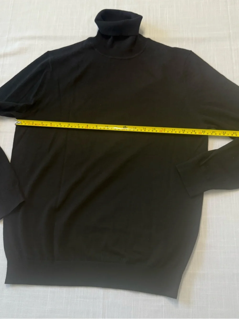 Reiss Black Roll Neck Turtleneck 100% Merino Wool Sweater Size L - Picture 5 of 6